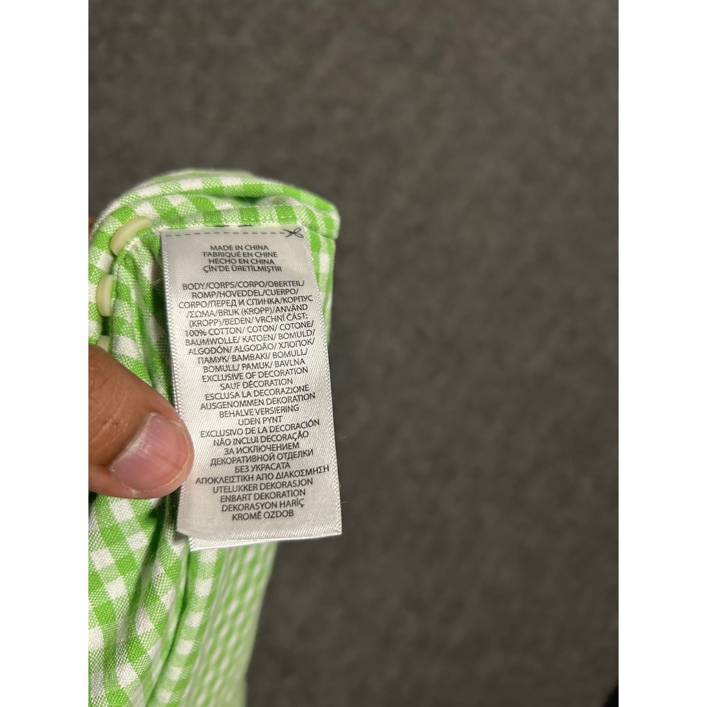 Ralph lauren button down shirt sleeve green size 2XB flesh pony gingham check - Picture 5 of 7